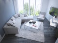 Techno sitting room trend Royalty Free Stock Photo