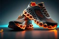 Techno wireless smart shoes of the future generative ai