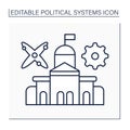 Technocracy line icon Royalty Free Stock Photo