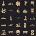 Technol icons set, simple style Royalty Free Stock Photo