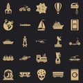 Technol icons set, simple style