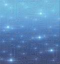 Technological abstract background with blue circuit board Royalty Free Stock Photo