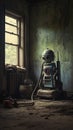 Technological Anguish in a Dusty Victorian Home: Exploring the P Royalty Free Stock Photo