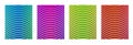 Technological annual report design vector collection. Halftone grid texture cover page layout templates set. Report covers graphic