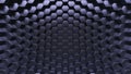 Technological background. Hexagonal crystals. Dark blue style