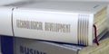 Technological Development - Business Book Title. 3D.