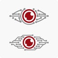 Technological eye vector. Royalty Free Stock Photo