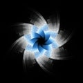 Technological flower background, rotation