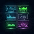 The technological and futuristic theme of data visualization in IoT Royalty Free Stock Photo