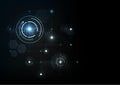Technological intelligent circuit system abstract background vector
