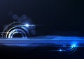 Technological intelligent interface abstract background vector