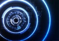 Technological intelligent interface connection abstract background vector