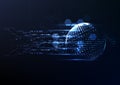 Technological interface access global platform abstract background vector Royalty Free Stock Photo