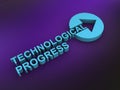 technological progress word on purple