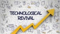 Technological Revival Drawn on White Wall.