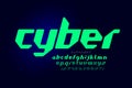 Technological style cyber font