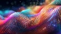 Technological Symphony: An Abstract Exploration of the Combination of Particles and Mesh Textures.