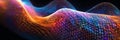Technological Symphony: An Abstract Exploration of the Combination of Particles and Mesh Textures.