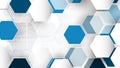 Technological system encryption future hexagonal interface background template vector Royalty Free Stock Photo