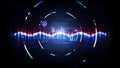Technological system encryption future hud data interface background vector Royalty Free Stock Photo