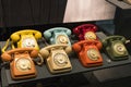Technological Technical Museum named after Leonardo Da Vinci Department, exposition of the development of communication and teleco Royalty Free Stock Photo