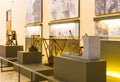 Technological Technical Museum named after Leonardo Da Vinci Department, exposition of the development of communication and teleco Royalty Free Stock Photo