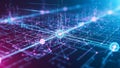 Or technological themes typical of AI or computer network visualiza Royalty Free Stock Photo