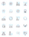 Technological Workshop linear icons set. Innovation, Creativity, Coding, Robotics, Design, Digital, Prototyping line Royalty Free Stock Photo