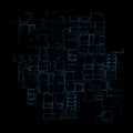Technologically advanced digital circuit of blue lines