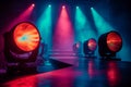 Technologically lit stage showcases a modern and dynamic performance environment Royalty Free Stock Photo