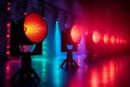 Technologically lit stage showcases a modern and dynamic performance environment Royalty Free Stock Photo