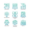 Technologies Disruption icon set