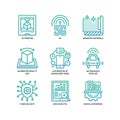 Technologies Disruption icon set