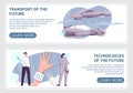 Technologies Of Future Horizontal Banners Royalty Free Stock Photo