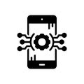 Black solid icon for Technologies, automation and digital Royalty Free Stock Photo