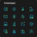 Technologies thin line icons set Royalty Free Stock Photo