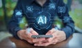Artificial Intelligence Integration with Mobile Technology Royalty Free Stock Photo