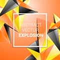 Technology abstract background. Abstract background burst yellow orange black. Royalty Free Stock Photo