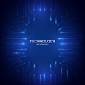 Technology abstract background with circuit board in communication concept. vector illustration Royalty Free Stock Photo