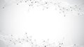 Technology abstract background with connected line and dots. Big data visualization. Artificial Intelligence and Machine