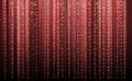 Technology abstract background, matrix style, red color, falling numbers. Digital binary data flow dust on screen Royalty Free Stock Photo