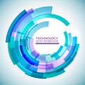 Technology abstract circle background. Mechanical background. Design template. Vector illustration