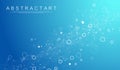 Technology abstract lines and dots connect background with hexagons. Hexagon grid. Hexagons connection digital data and Royalty Free Stock Photo