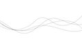 Technology abstract lines on white background. Undulate Grey Wave Swirl, frequency sound wave, twisted curve lines with blend