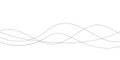 Technology abstract lines on white background. Undulate Grey Wave Swirl, frequency sound wave, twisted curve lines with blend
