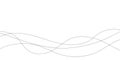 Technology abstract lines on white background. Undulate Grey Wave Swirl, frequency sound wave, twisted curve lines with blend