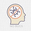 Technology app testing concept. Computer application coding error system test Royalty Free Stock Photo
