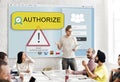 Technology Authorize Authorization Conference Meeting Concept Royalty Free Stock Photo