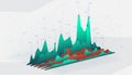 Technology backdrop abstract connection dots, Futuristic infographics data graphic, Hi-tech concept innovation