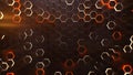 Technology backgound with glowing hexagons 3D rendering Royalty Free Stock Photo